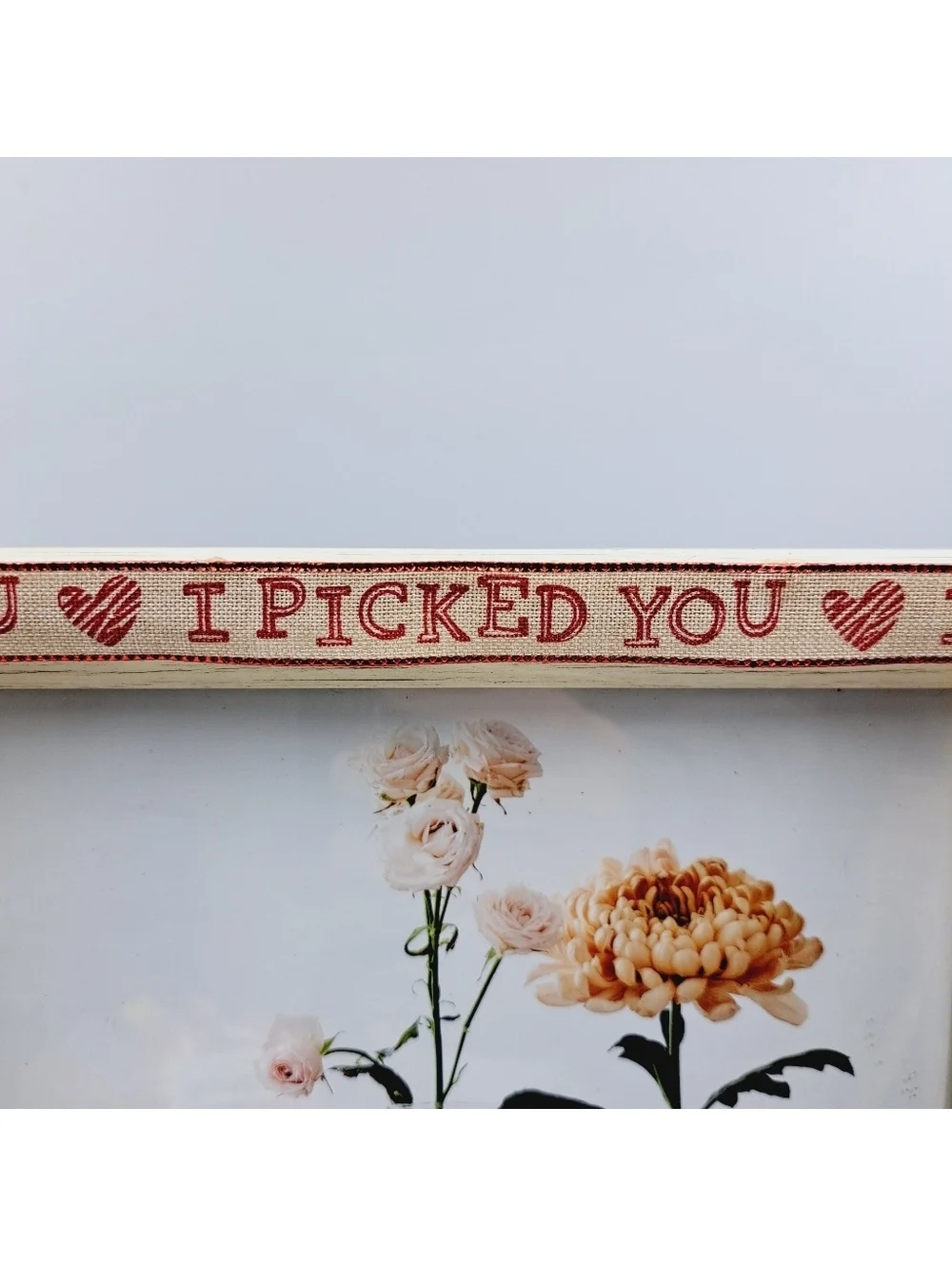 Farmhouse I Picked You Hearts 8x10 Engagement, Wedding, Pet Picture Frame Rustic
